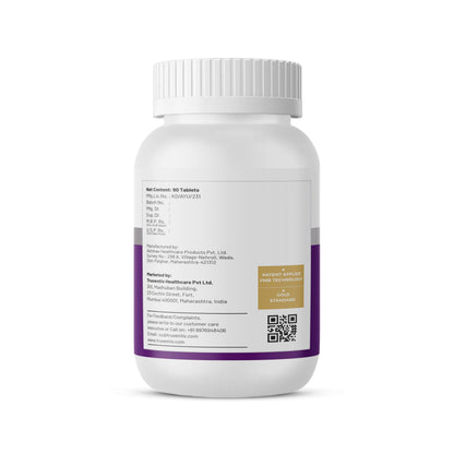 Truventiv Brahmi (Bacopa Monnieri) 500mg Tablets | Memory, Focus & Brain Health Support | Ayurvedic Herbal Supplement | Supports Cognitive Function, Sleep & Overall Wellness | 90 Tablets