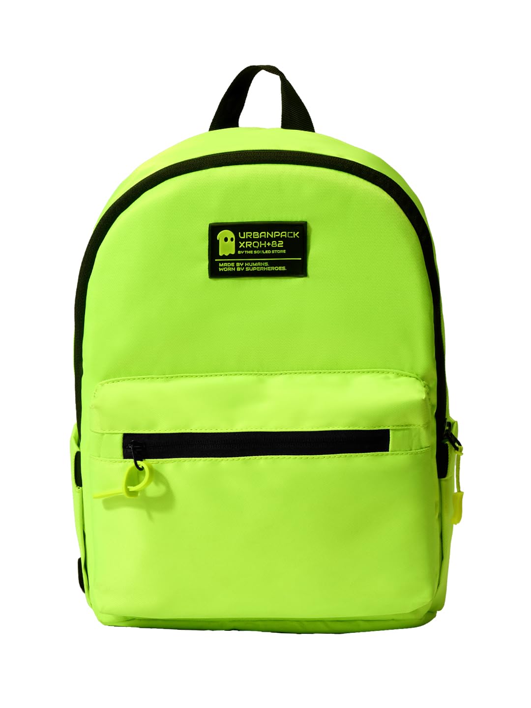 The Souled Store Solids: Neon Green Mini Bags 2 Compartment 12 L Backpack