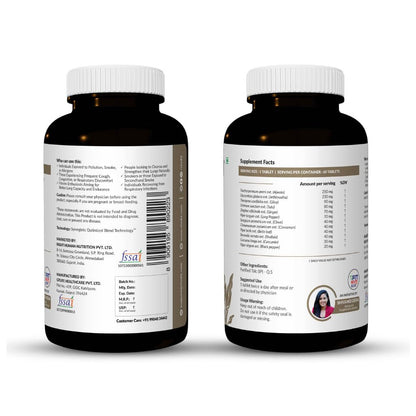 SATVAM Lung Detox Supplement for Smokers & Pollution (60 Tablets)