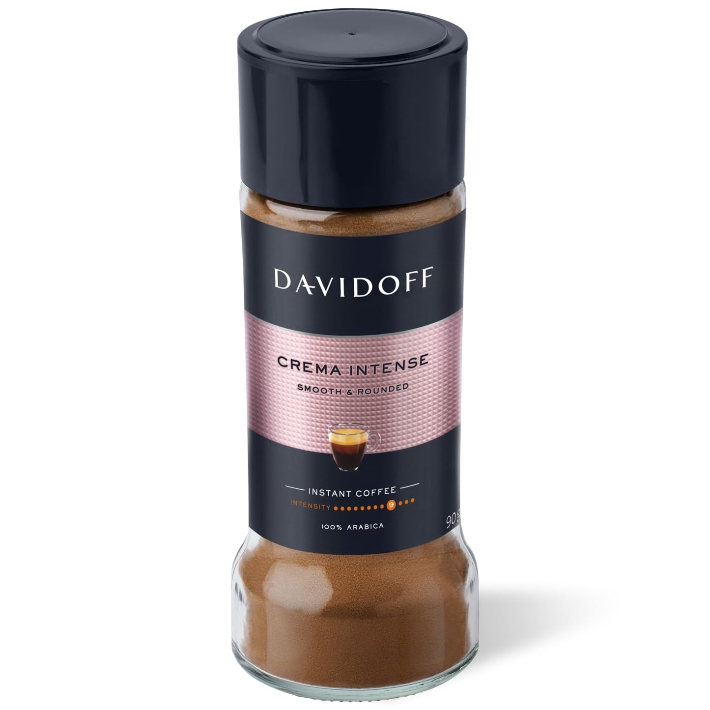 Davidoff Crema Intense Instant Coffee Powder Bottle- 9/12 ntensity - 90 Gram
