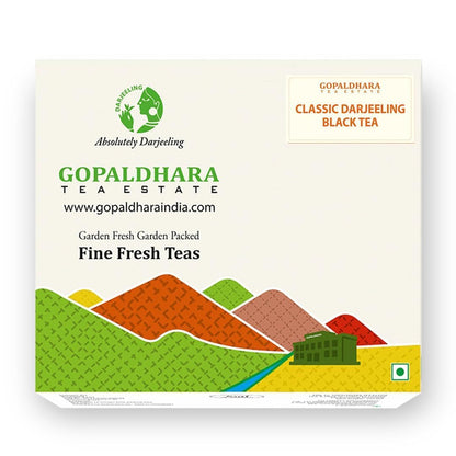 Gopaldhara Darjeeling Tea Classic Black 250gms Paper Box - FTGFOP1 High Elevation Premium Black Tea