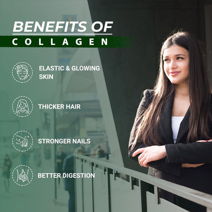 Divya Himalayan Collagen Support Supplement, 60 Tablets, Skin Health, Joint Flexibility, Hair Strength, Herbal Blend, Vitamin C, Biotin, Silica.