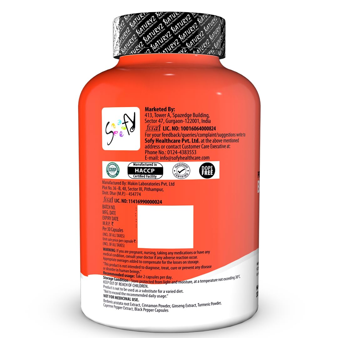 NATURYZ Premium Berberine + Cinnamon + Turmeric Weight Loss Supplement for Women – Vegetarian