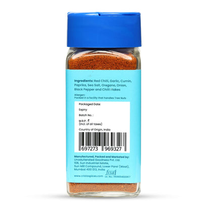 CRISTA 45 gms Mexican Taco Seasoning for Taco, Enchilada & Burrito | Premium Herbs & Spices Blend with authentic Mexican Flavours | Zero added Colours, Fillers, Additives & Preservatives | Vegan