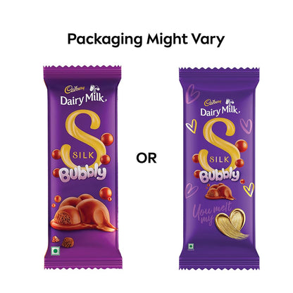 Cadbury Dairy Milk Silk Bubbly Chocolate Bar, 112 g