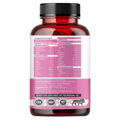 Raskam Multiwomen One Daily Multivitamin for WOMEN| 100 Tablets | 27 Premium Ingredients | Promotes Women's Well-Being | Supports Muscle Function | Boosts Immunity | Improves Memory & Focus