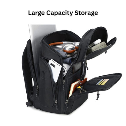 KARRIER 35L Nexus Laptop Backpack for Men & Women, Padded Laptop Compartment, Spacious Bag for Office, College, Daily Commute & Travel, Black**