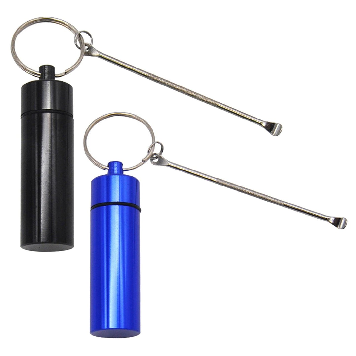 JAZZY PEARLS® Pocket Keychain Pill Box Mini for Supplements Medications Bluepill Boxes Pill Cases Health Care Health