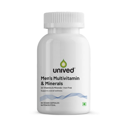 Unived Multivitamin & Minerals Capsule for Men | 100% RDA of all Vitamins with Algae Calcium & Plant-Based Vitamin D3 plus Important Minerals | Complete formulation for Health & Wellbeing