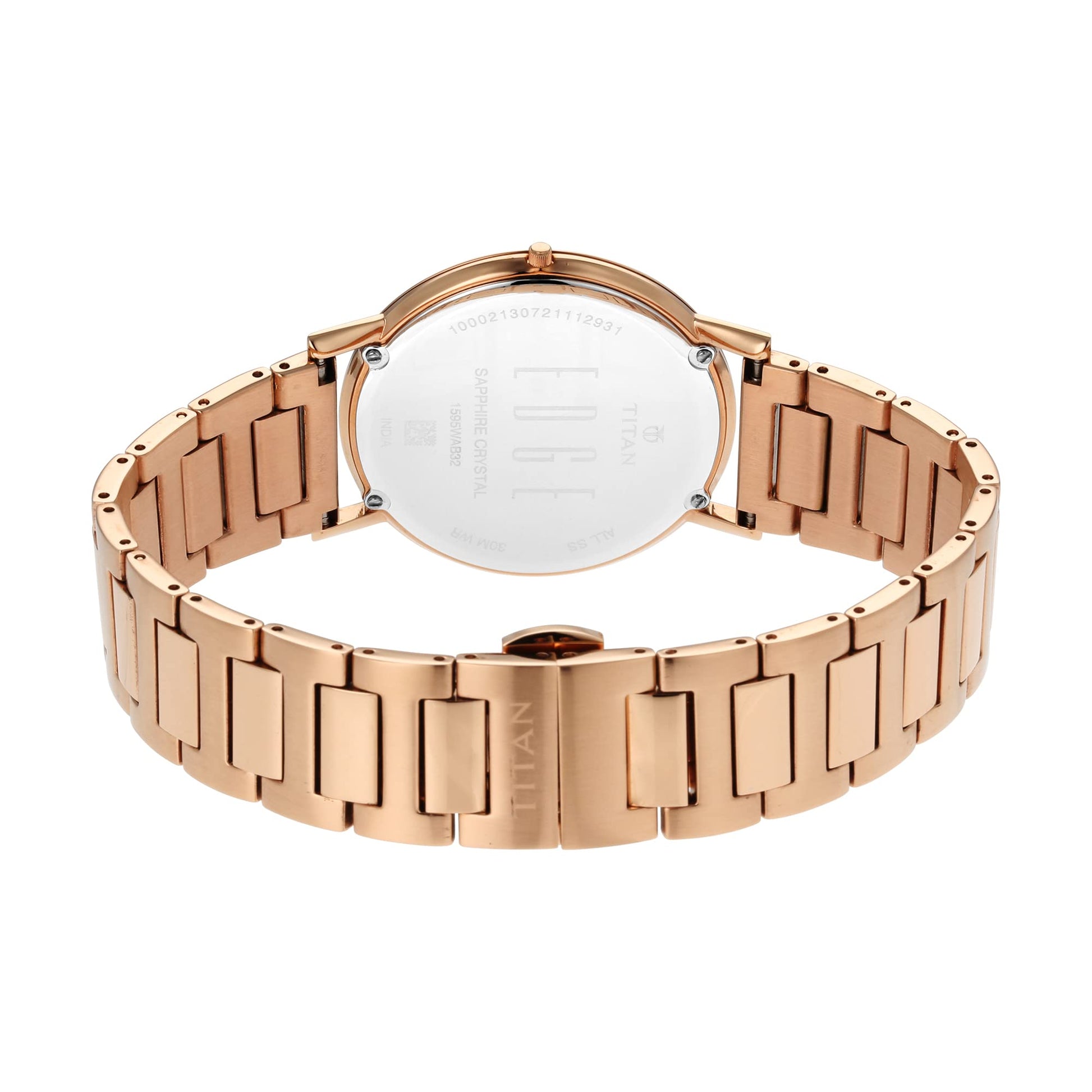 Titan Edge Metal Analog White Dial Men's Watch-1595WM01- image 2