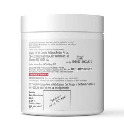 GNC Pure Micronized Creatine Monohydrate + Taurine | 250 gm | 83 Serving | Unflavoured | Instantized | Fuels Muscles | Increase Muscle Mass | Rapid Absorption | Faster Muscle Building| Lab Tested | Faster Muscle Recovery| Boost Performance | Imported