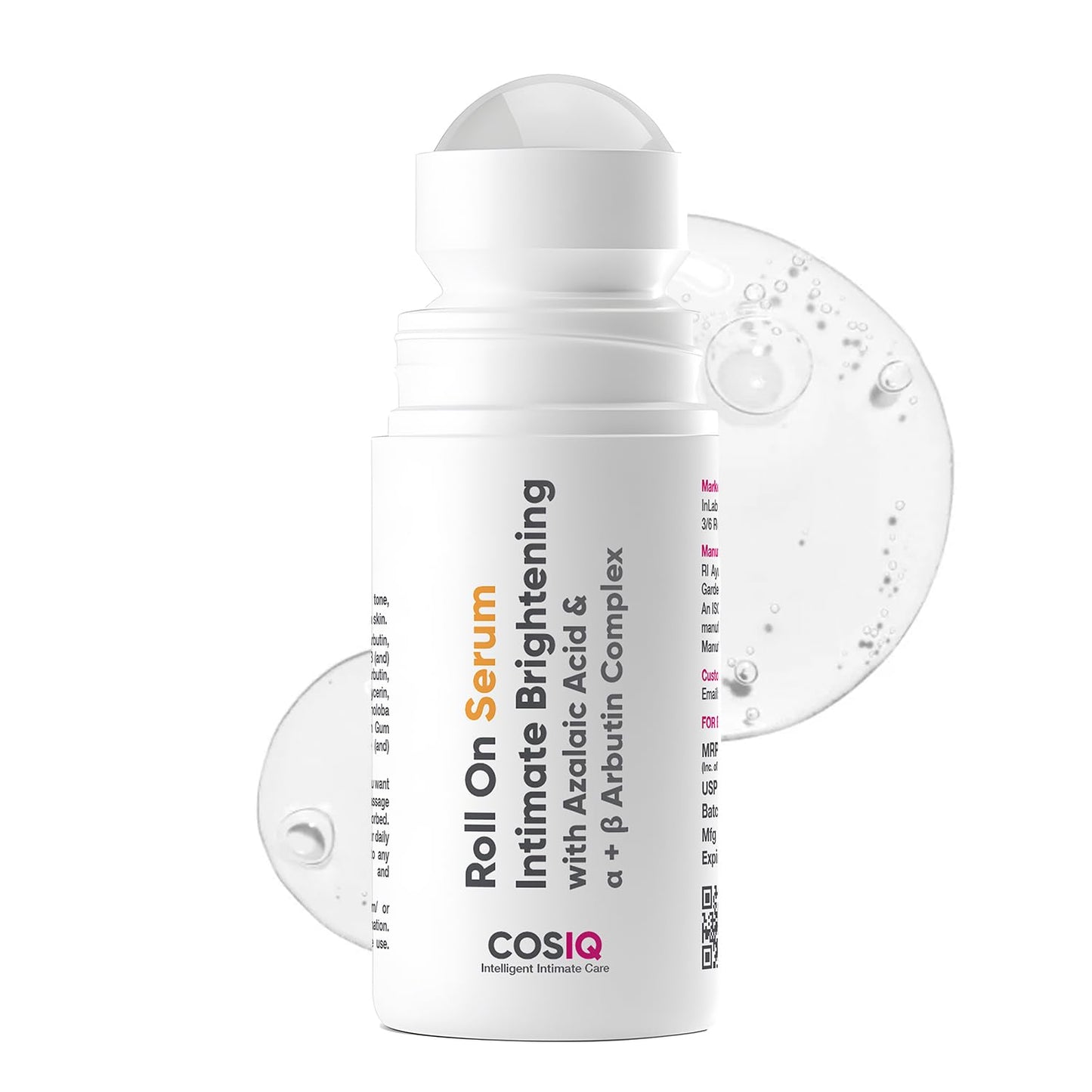Cos-IQ Intimate Brightening Roll-On Serum | With Azelaic Acid, 40ml