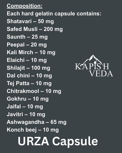 KAPISH URZA Capsules Natural Ayurvedic