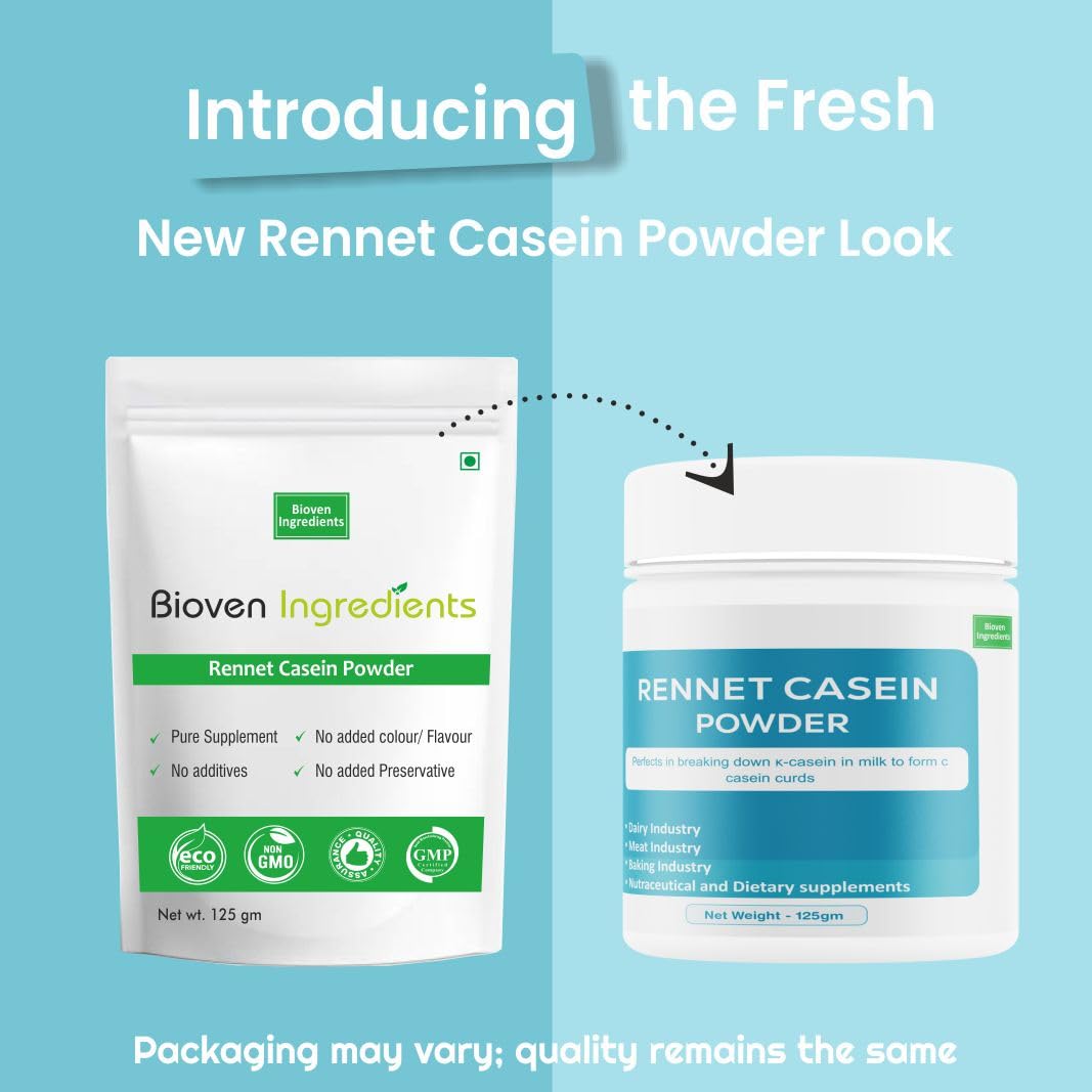 Bioven Ingredients Rennet Casein Powder – Vegetarian, Non-GMO, for Food & Dietary Supplements