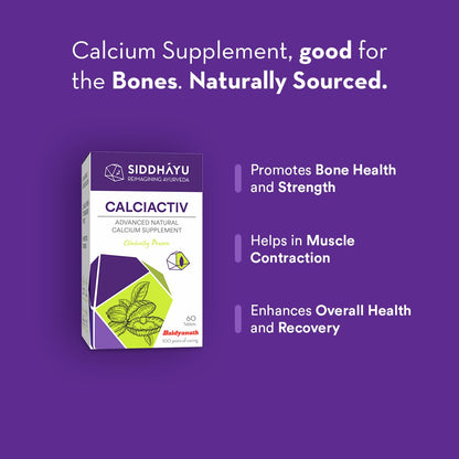 Siddhayu Gym Essentials (Ashwagandha 80 Tab +Gokshura 80 Tab + Calciavtiv 60 Tab) | Bone Strength & Immunity | Fitness Supplement Kit