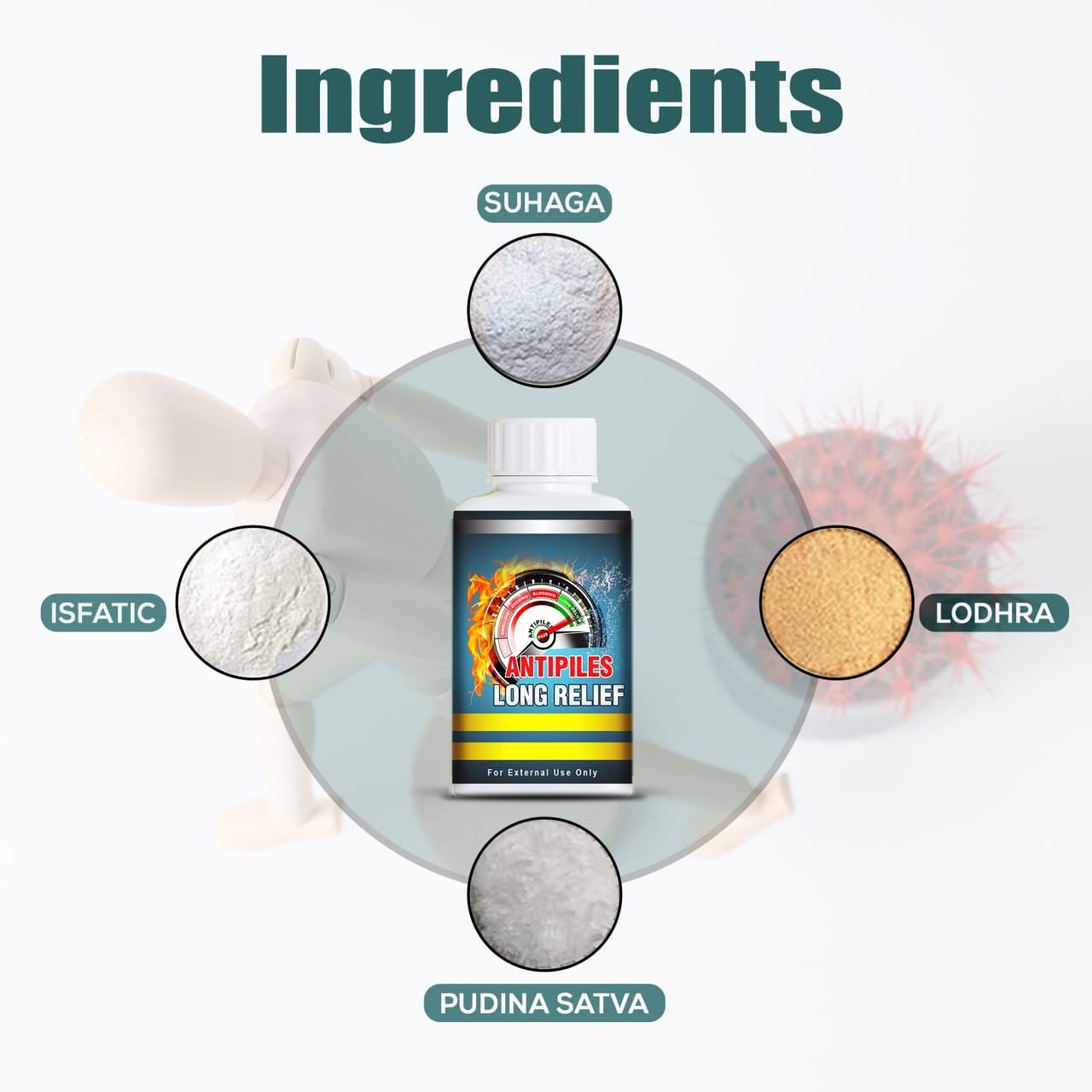 Pharma Science Ayurvedic Powder for Piles Related Pain & Itching Suppor- image 3