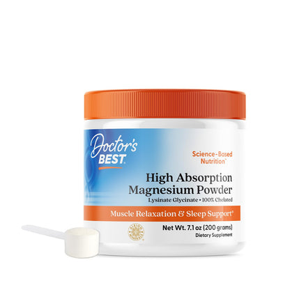 Doctor's Best High Absorption Magnesium Glycinate Lysinate, 100% Chelated, Non-GMO, Vegan, Gluten Free, Soy Free, 200 Grams