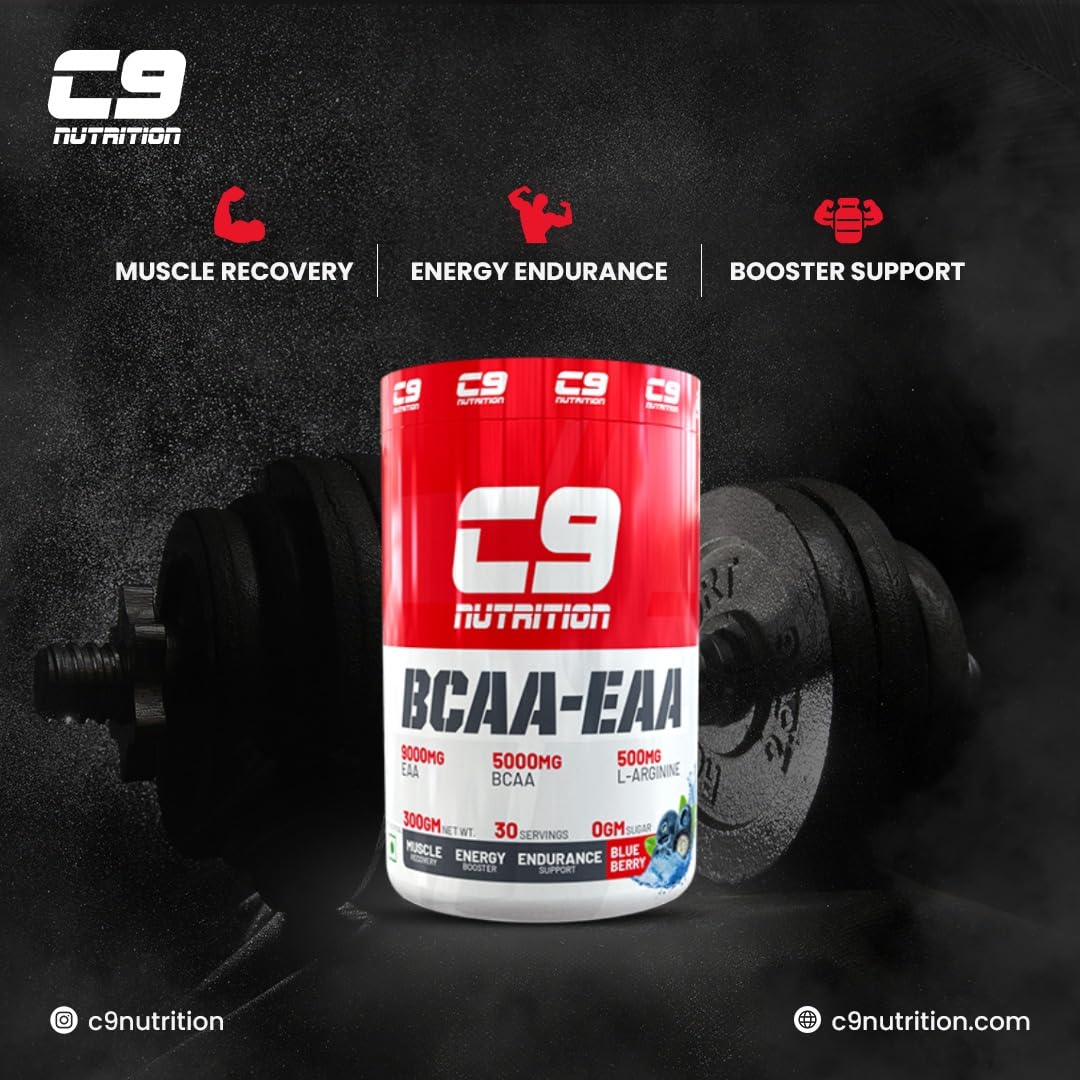 C9 Nutrition BCAA + EAA Powder | Sugar Free Powerful Intra Workout | Mu- image 8