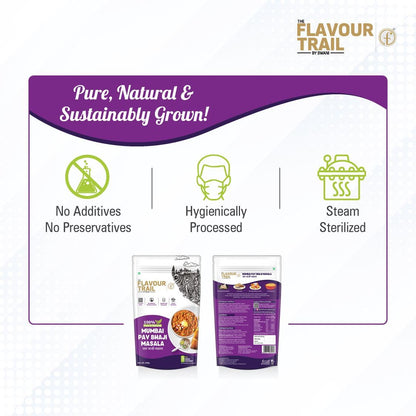 The Flavour Trail Pure & Natural Mumbai Pav Bhaji Masala | Iconic Street-Style Spice Blend | Bold, Tangy & Aromatic | No Preservatives | 100g