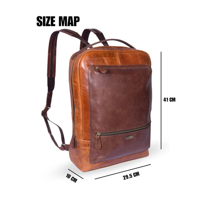 STRUTT Air Lightweight Travel Back Pack for Men & Women Waterproof, Anti-Theft, Durable Small Back Pack for Work, College & Hiking - BROWN