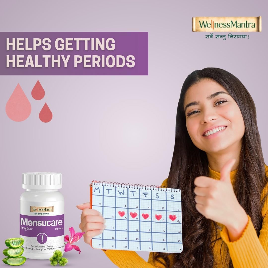 Wellness Mantra Mensucare|Ayurvedic 60 Tablets|To Regularize Menstruati- image 5