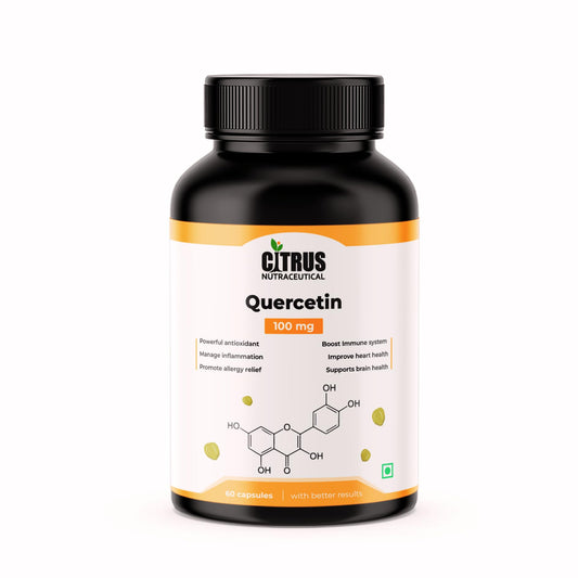 CITRUS NUTRACEUTICAL Quercetin 100 mg Natural Bioflavonoid For Powerful Antioxidants Supports Immunity Lowers Inflammation and Improve Heart Health (60 Capsules)