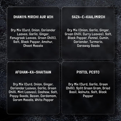 KILRR Chicken Marination Masala Variety Pack of 10 (Marinates 250g Chicken per Pack) | 1- Min Killer Marinade for Tikka, Tandoori Chicken | 100% Natural | No Preservatives | Just Add Water & Oil | Killer Gang