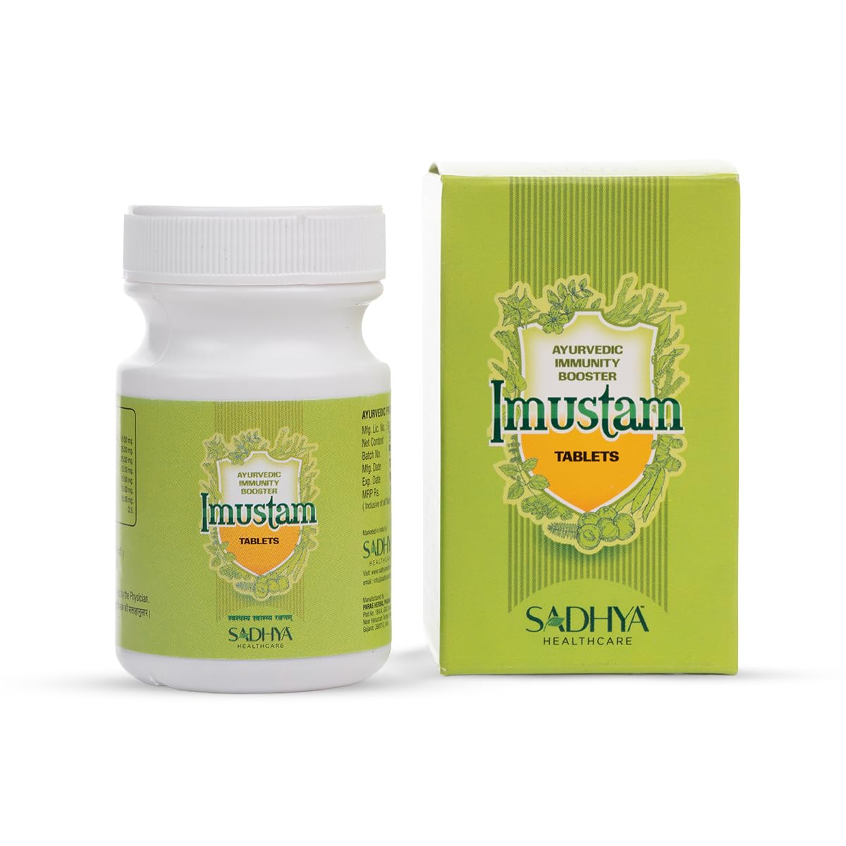 Sadhya healthcare Imustam Immunity Tablets – Guduchi, Haridra, Yashtimadhu, Ashwagandha, Mahasudarshan, Tulsi, 30 Tablets