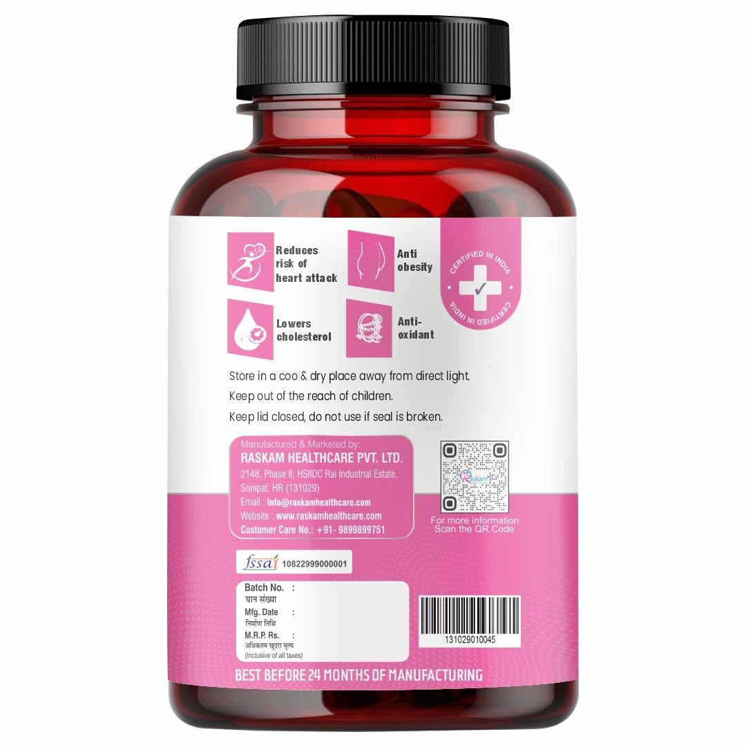 Raskam Banaba Leaf Extract Capsules |Natural Wellness Support |100% Vegetarian | 60 Capsules