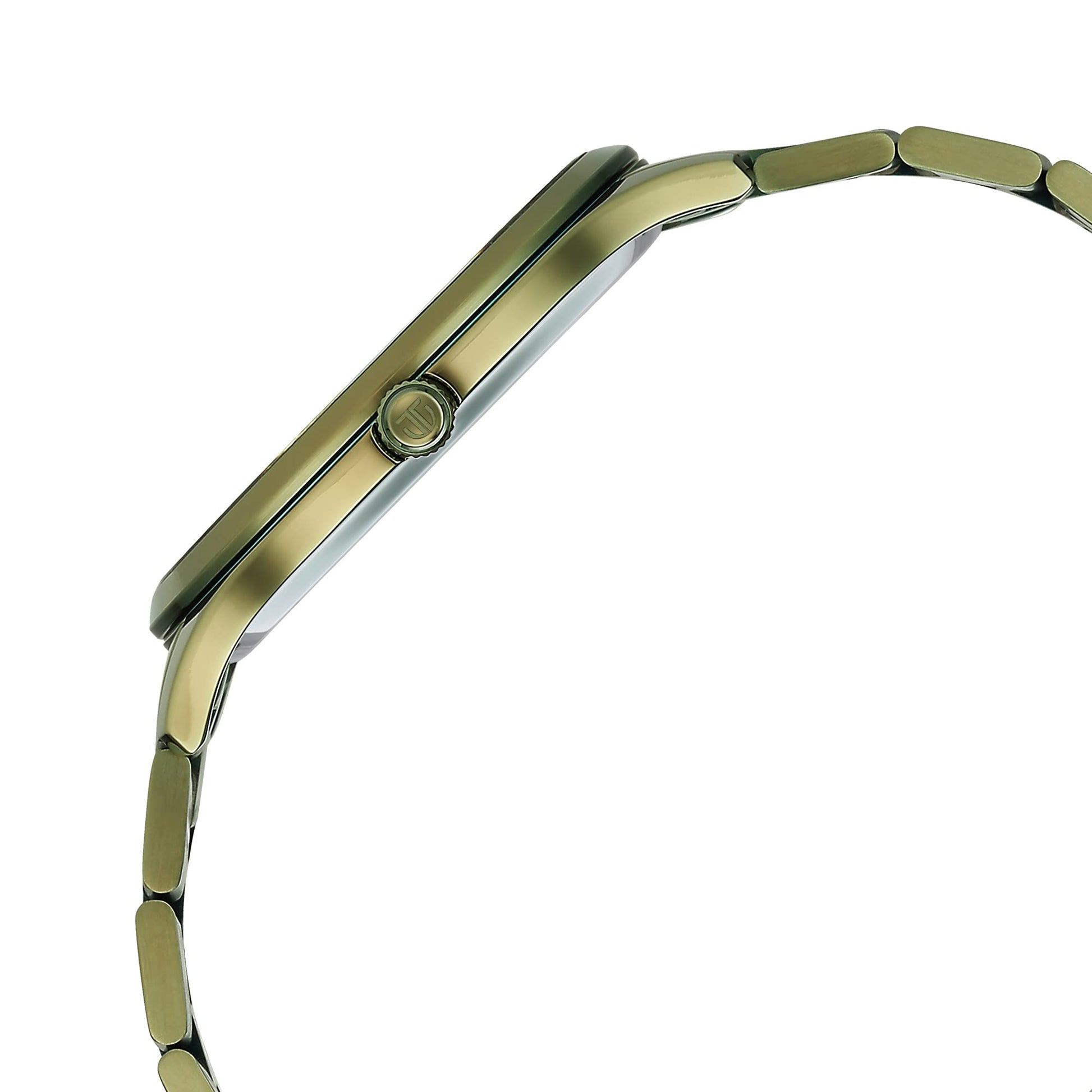 Titan Classique Slimline Quartz Analog with Date Olive Green Dial Metal- image 3