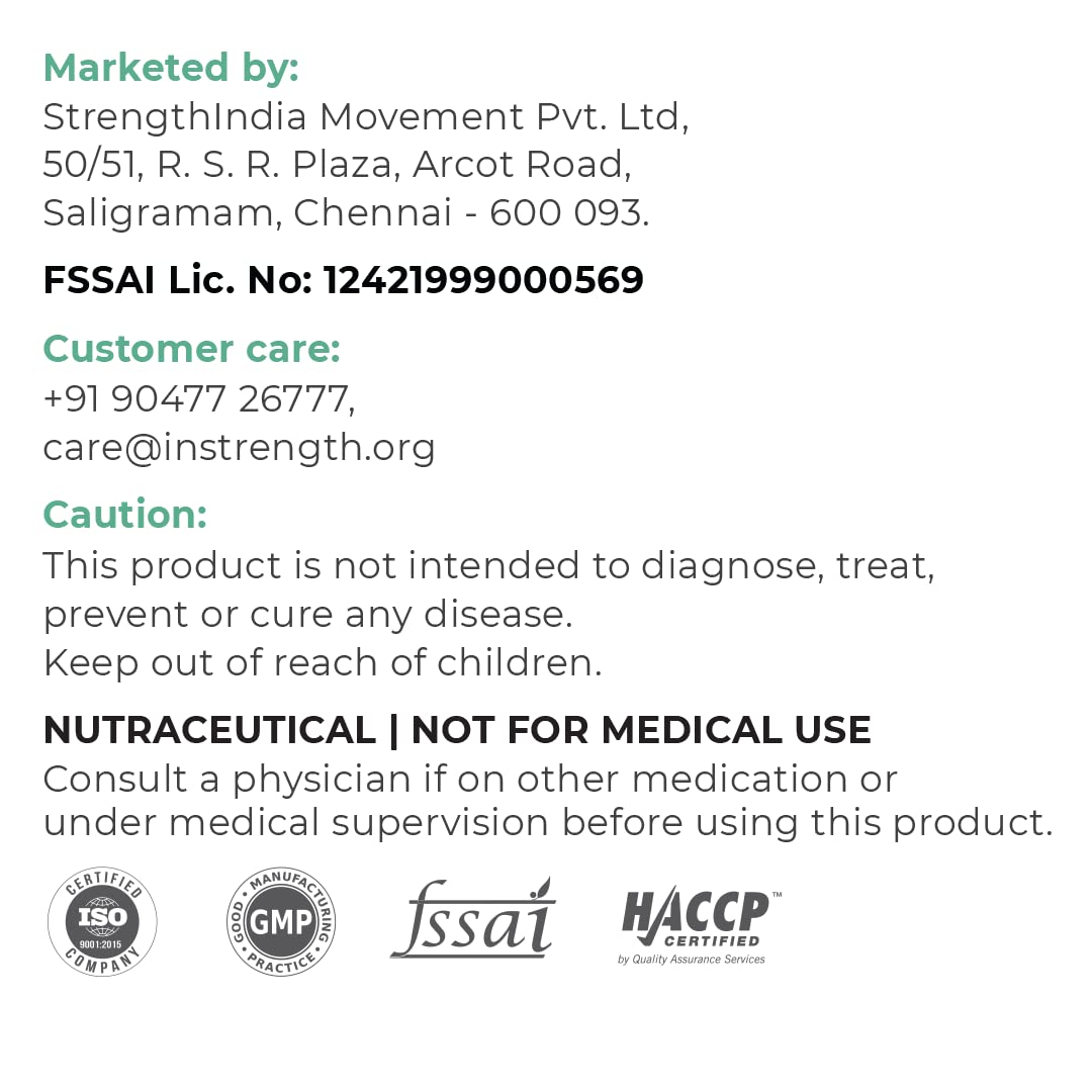 INSTRENGTH - IMMUNITY BOOSTER - (PEOPLE'S TRUSTED BRAND) - IMPROVE IMMUNE SYSTEM & STRESS BUSTER & IMMUNE -BOOSTING ANTIOXIDANTS- VITAMIN C AND ZINC - VEG