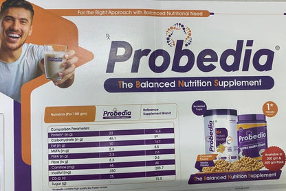 Probedia Diabetic RDA Protein Powder, Dietary Supplement with Measuring Scoop, 400g