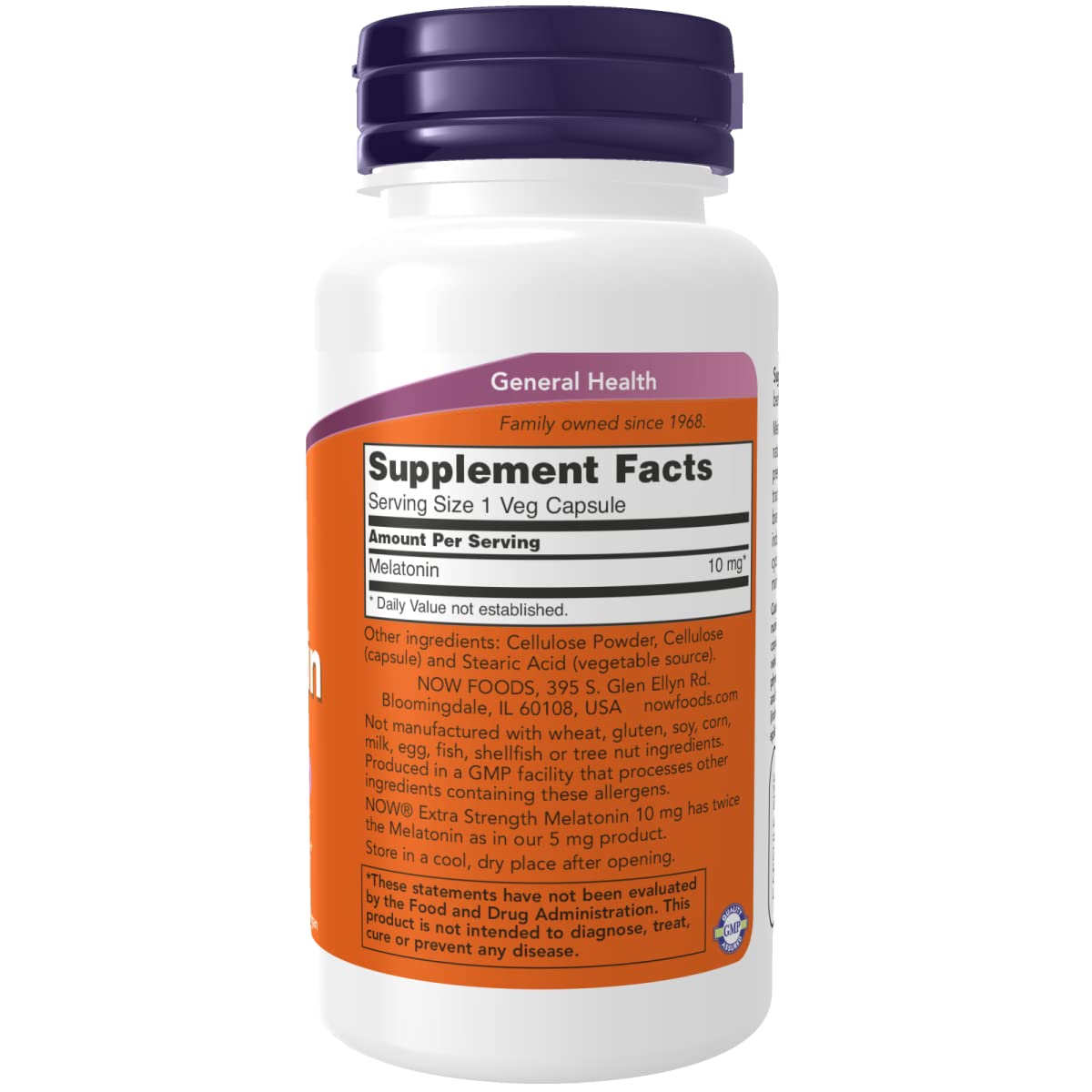 Now Foods Melatonin Extra Strength 10Mg 100Vcap- image 3