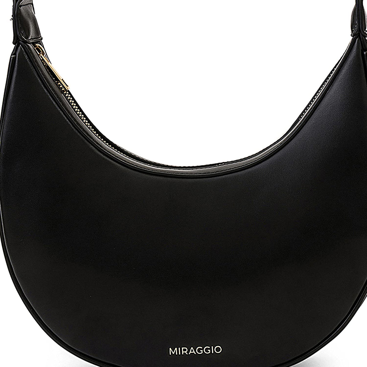 Miraggio Simone Saddle Women's Shoulder Handbag - Black