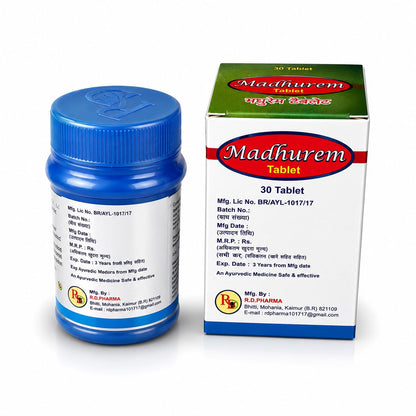 Madhurem 100% Ayurvedic Tablet for Diabetes Care, 500mg, Pack of 2