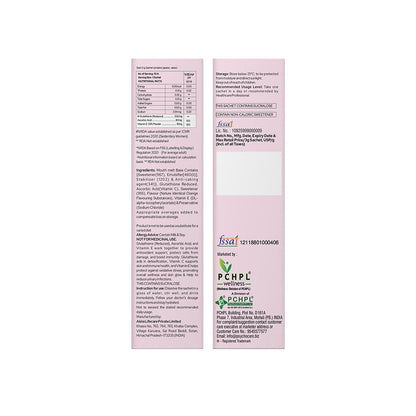 Carbi Cluta Reduced Glutathione Mouth Melt Sachets with Vitamin C & E – Orange Flavour, Sugar-Free, 10 x 3g Sachets