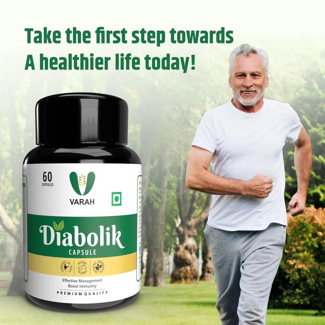 Varah Diabolik Capsules | Supports Blood Sugar Balance, Promotes Insulin Sensitivity, Helps Weight Management, and Overall Wellness with Neem, Karela, Jamun, and Other Herbal Extracts | 60 Capsules