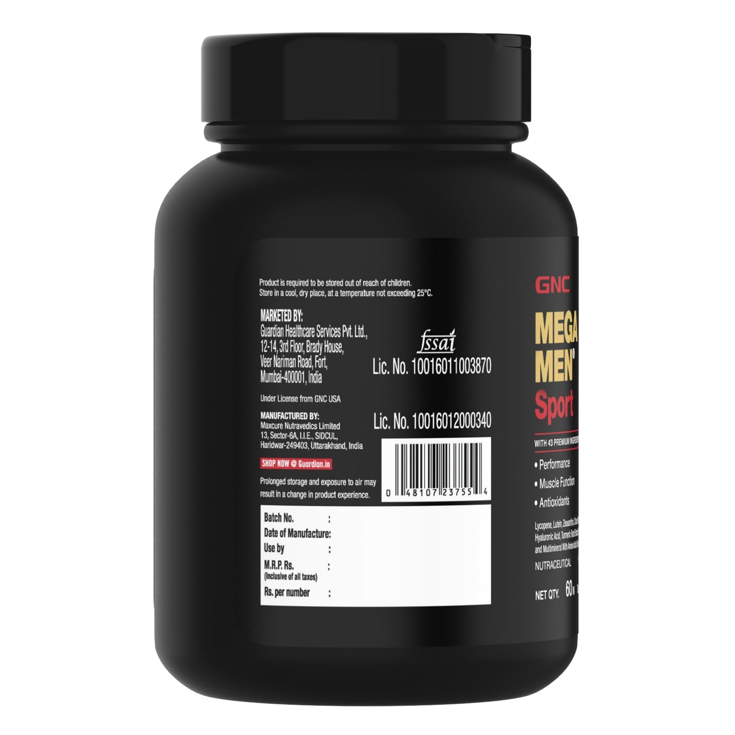 GNC Mega Men Sport Multivitamin for Men | 60 Tablets | 43 Premium Ingredients | Boosts Muscle Performance | Antioxidant Rich | Supports Prostate Health | Protects Heart & Vision | Formulated In USA