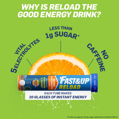Fast&Up Reload Instant Hydration and Energy Drink - 140 Effervescent Ta- image 5