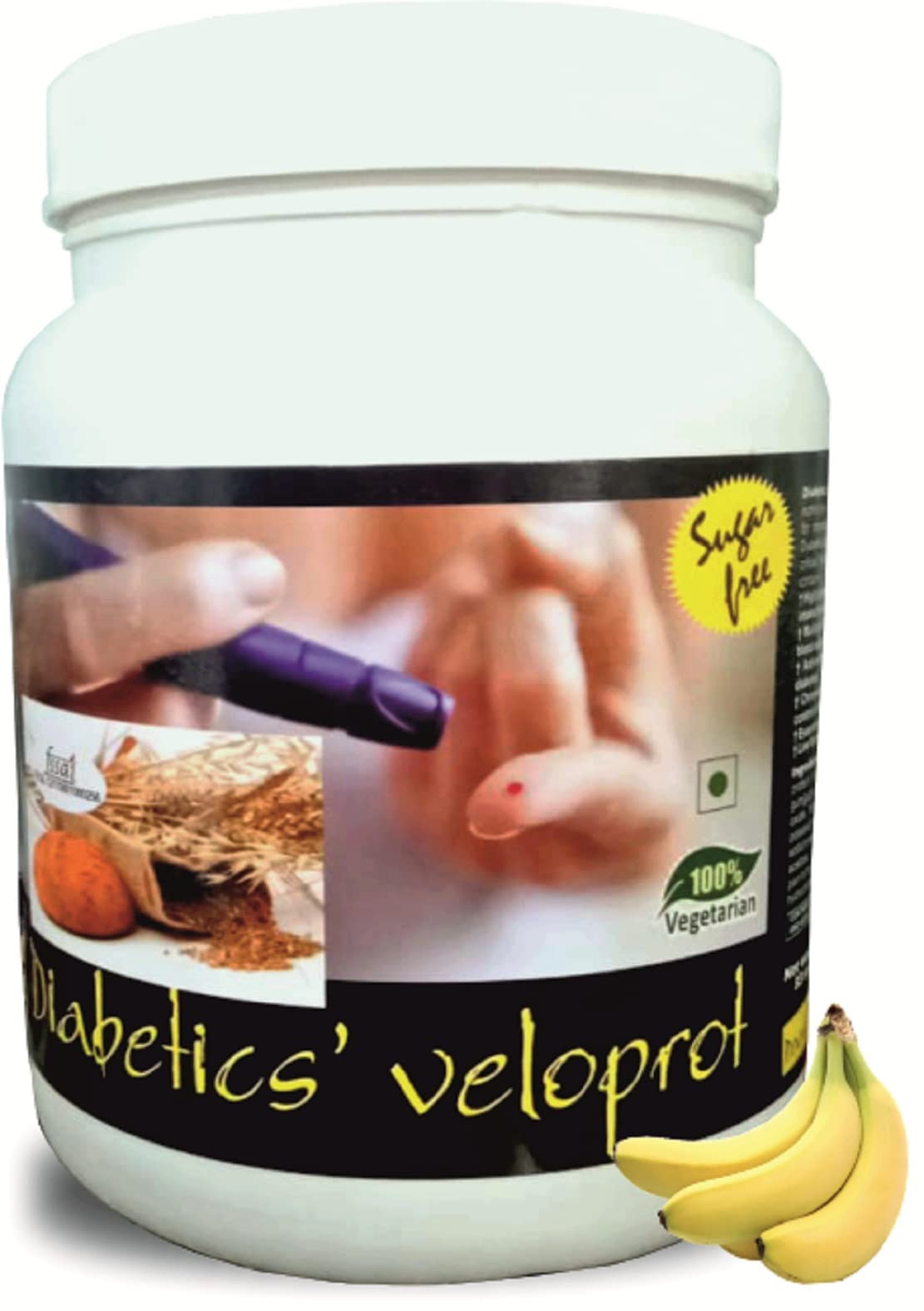 Develo Diabetic Protein Powder Sugar Free Food Supplement For Diabetes Care VeloProt Powder Men & Women Banana 1kg