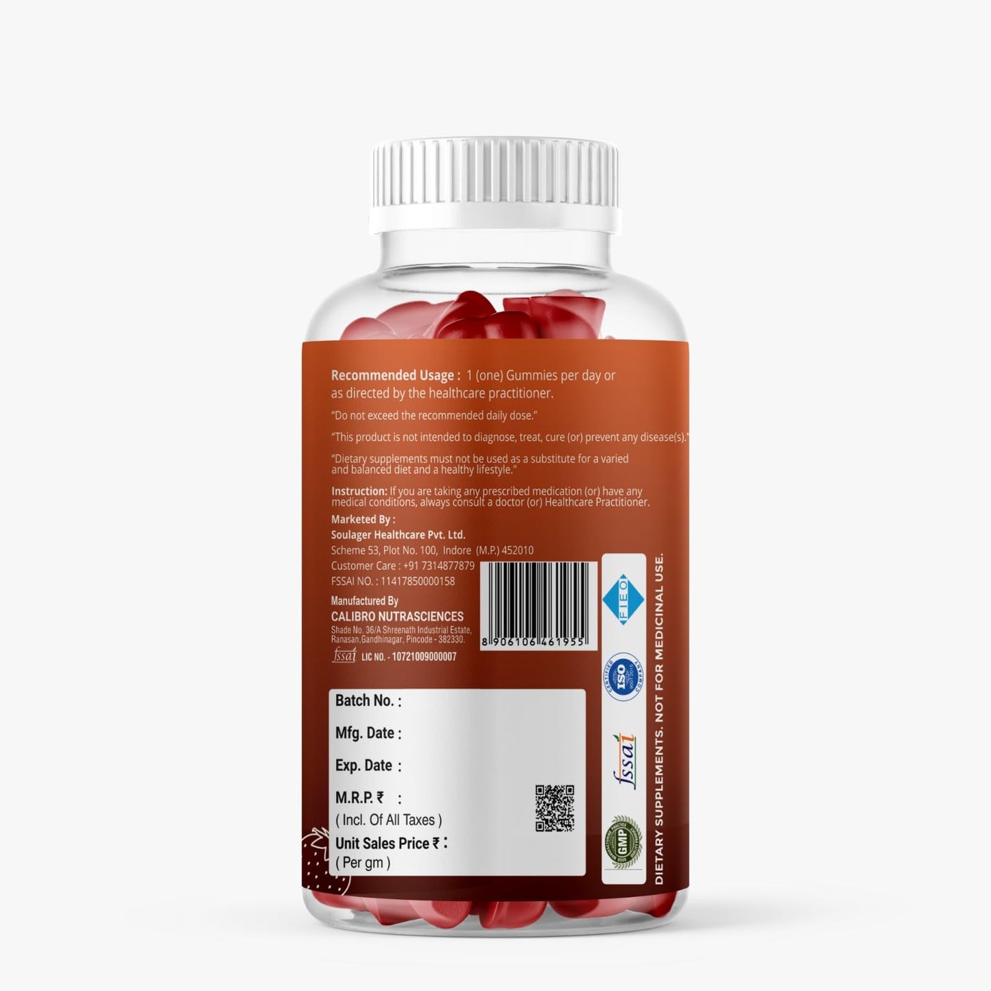 Simply Herbal Glutathione Gummies with Vitamin C & Hyaluronic Acid | Skin Brightening & Youthful Glow | Immune Support | Antioxidant Formula | 30 Gummies