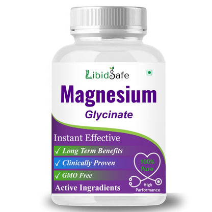 Magnesium Glycinate Capsules – 200mg, 30 Count | High Absorption Magnesium Supplements