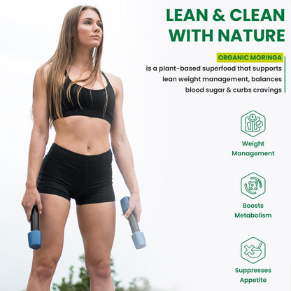 NATURYZ Organic Moringa Highest Strength 1200mg tablets | Supports Energy, Vitality, Detox, Metabolism & Immunity in Men & Women | Non-GMO, Vegan, Gluten-Free | USDA Organic Certified | Pesticides & Chemical Free – 60 Veg tablets