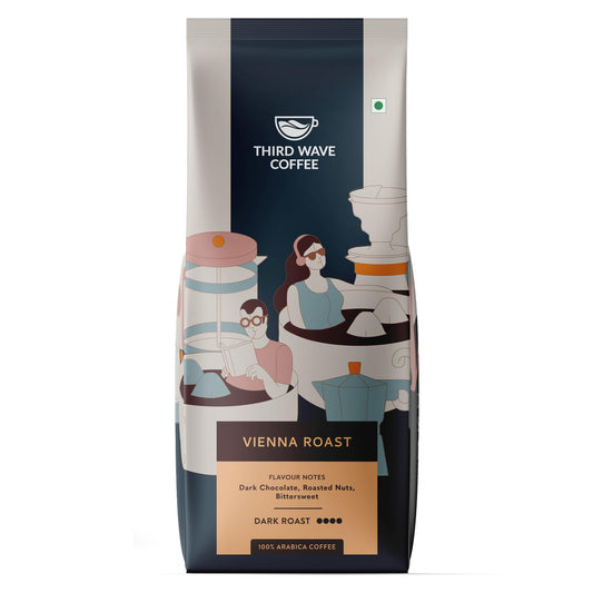 THIRD WAVE COFFEE | Vienna Roast | 100% Arabica | Dark Roast | Pour Over | Medium Grind | 250 grams | Pouch