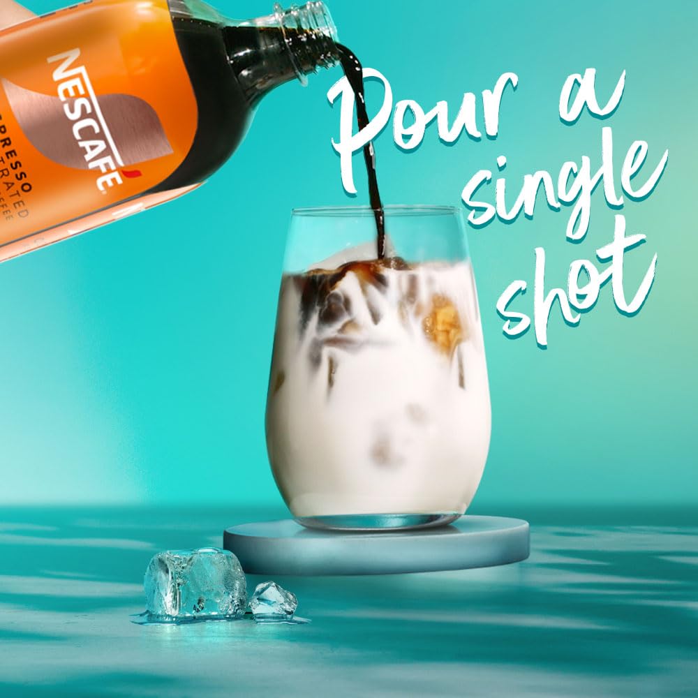 NESCAFE Espresso Concentrated Iced Caramel, 500ml Liquid Coffee Mix, 16 Servings, Medium Roast for Easy Iced Coffee Preparation, Premium Thailand Product
