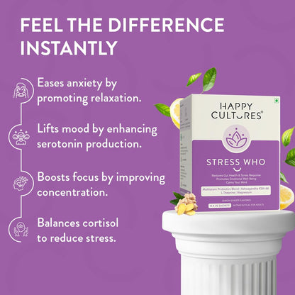 Happy Cultures Stress Who - Ashwagandha KSM66, Magnesium & L-Theanine,- image 7