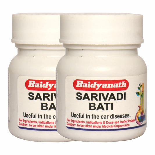 Baidyanath Asli Ayurved Sarivadi Bati | Ayurvedic Herbal Supplement | 20 Tablets (Pack of 2)