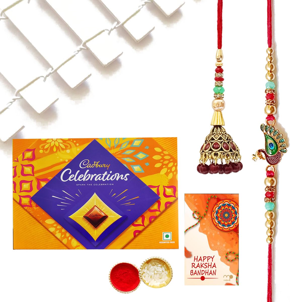 Maalpani Rakhi For Bhaiya Bhabhi With Celebration Gift Pack -Chocolate Hamper - For Brother Gift Set - Rakshabandhan Gift
