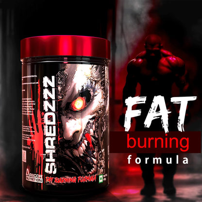 Shredzzz Thermogenic Fat Burner Pre-Workout Supplement | Extreme Energy, Intense Focus | 3000mg Citrulline Malate, 2500mg Beta-Alanine, 299mg Caffeine Anhydrous | 450g | Lemon Masala