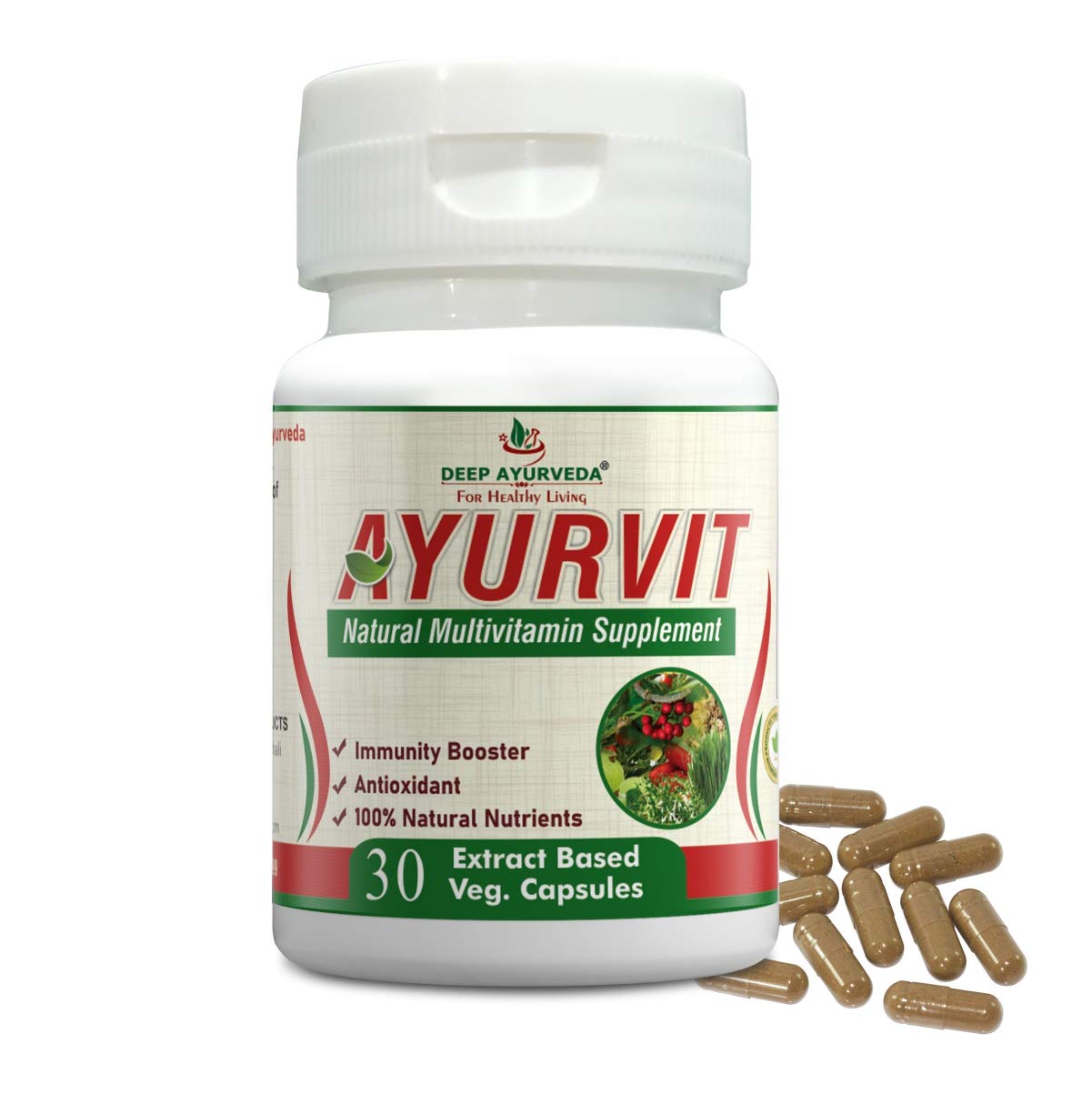 Ayurvit Multivitamin 60 Vegan Capsules | Ayurvedic Supplement for Energy, Immunity, Strength & Daily Nutrition | Herbal Formula